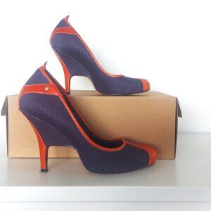 Diesel Purple and Orange Pumps - Size 37 (US 7)